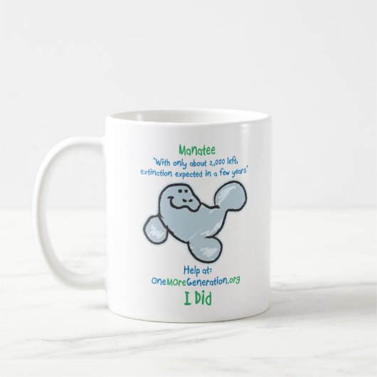 Mug Sauvez nos lamantins (Gauche)
