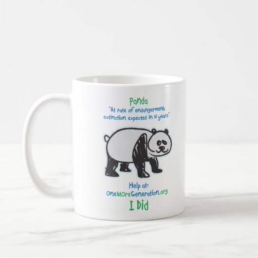 Mug Sauvez nos pandas (Gauche)