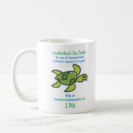 Mug Sauvez nos tortues de mer (Gauche)