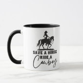 Mug Sauvez une balade à cheval sur un cowboy (Gauche)