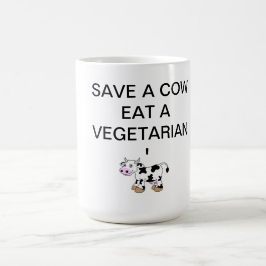 Mug SAUVEZ UNE VACHE MANGENT un theholycowproject (Centre)