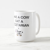 Mug SAUVEZ UNE VACHE MANGENT un theholycowproject (Devant droit)