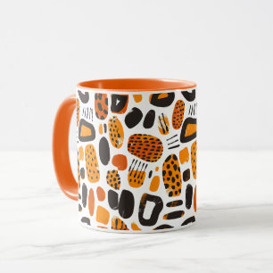 Mug "Savanna Pop : Vibes tribales en orange et noir"