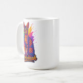 Mug Savannah Cat Pop Art - Conception dynamique de sci (Devant gauche)