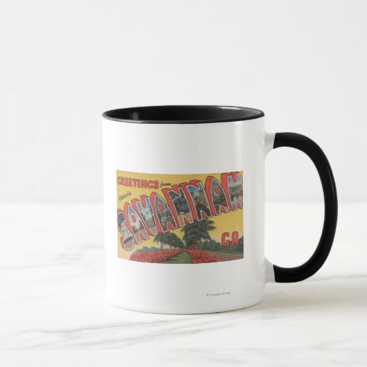 Mug Savannah, Géorgie (historique) - Grande lettre (Droite)