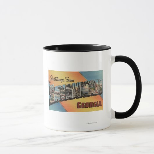 Mug Savannah, Géorgie - Scènes de grandes lettres (Droite)