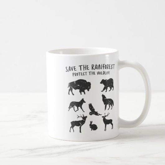 Mug Save The Rainforest Protect The Wildlife Animal Gr (Droite)