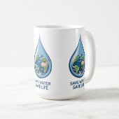 Mug Save Water Save Life (Devant droit)