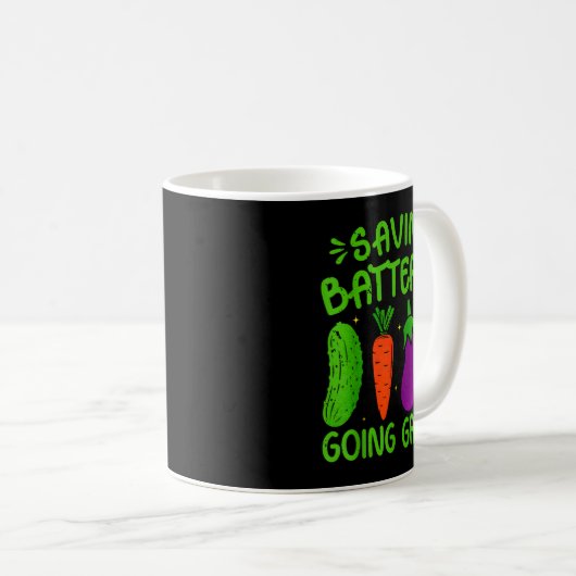 Mug Saving Batteries Going Green Funny Inappropriate H (Devant droit)