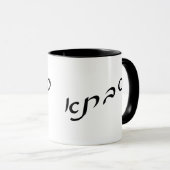 Mug Savta (Sabta) En Lettres De Script Hébreu (Devant droit)