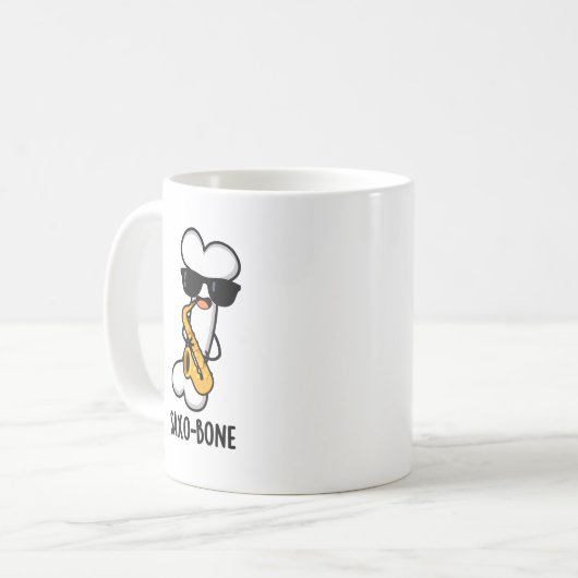 Mug Saxo-os Funny Bone Funny Musique Pun (Devant gauche)