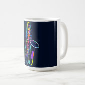 Mug Saxophone abstrait (Devant droit)