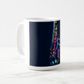 Mug Saxophone abstrait (Devant gauche)