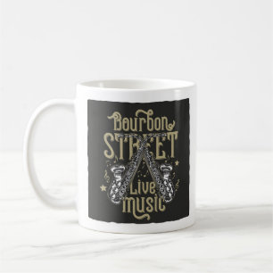 Mug Saxophone "Bourbon Street Live Music"