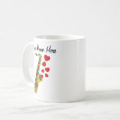 Mug Saxophone Coeurs rouges Saxophoniste Musicien Pers (Devant gauche)