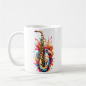 Mug Saxophone coloré (Gauche)