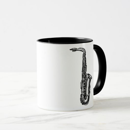Mug Saxophone d'alto (Devant droit)