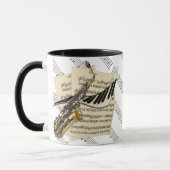 Mug Saxophone et musique de piano (Gauche)