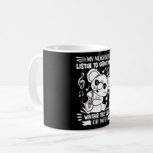 Mug Saxophone Koala Jazz Saxophone Player (Devant gauche)