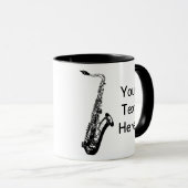Mug Saxophone personnalisé (Devant droit)
