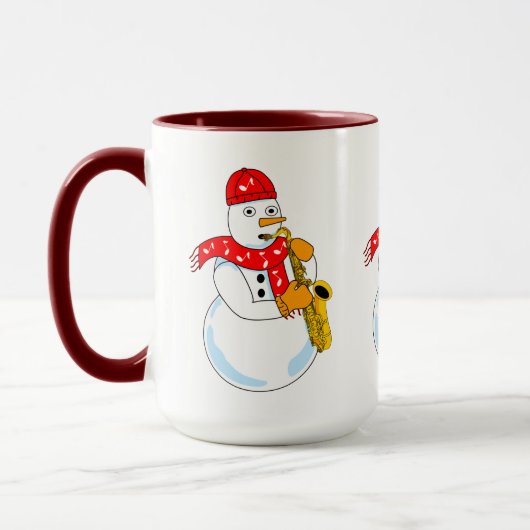 Mug Saxophone Snowman (Gauche)