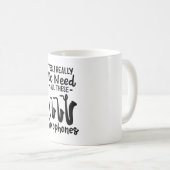 Mug Saxophone - Types de saxophone (Devant droit)