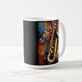 Mug Saxophone - Van Gogh Style arrière - plan (Devant droit)