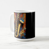 Mug Saxophone - Van Gogh Style arrière - plan (Devant gauche)