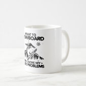 Mug Sayings de snowboard| Cadeaux des monts Snowboarde (Devant droit)