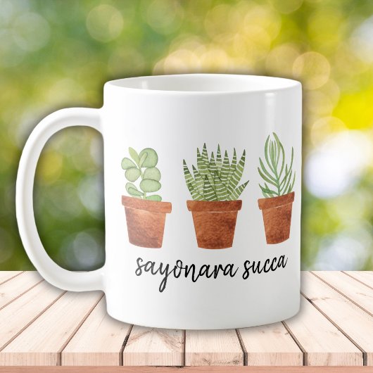 Mug Sayonara Succa 3 Succulent Plantes intérieurs