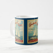 Mug Sc de Vintage voyage de voilier de Myrtle Beach (Devant gauche)