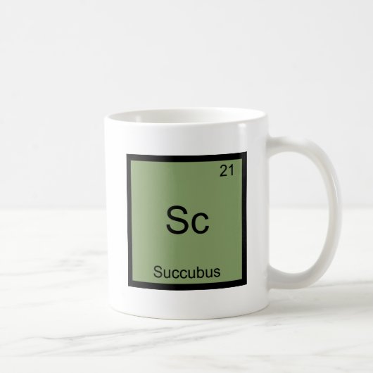 Mug Sc - Succube Tee du symbole d'élément de chimie dr (Droite)