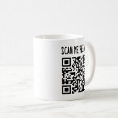 Mug Scan Me Please QR Code - Smile, It's Free (Devant droit)