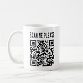 Mug Scan Me Please QR Code - Smile, It's Free (Gauche)