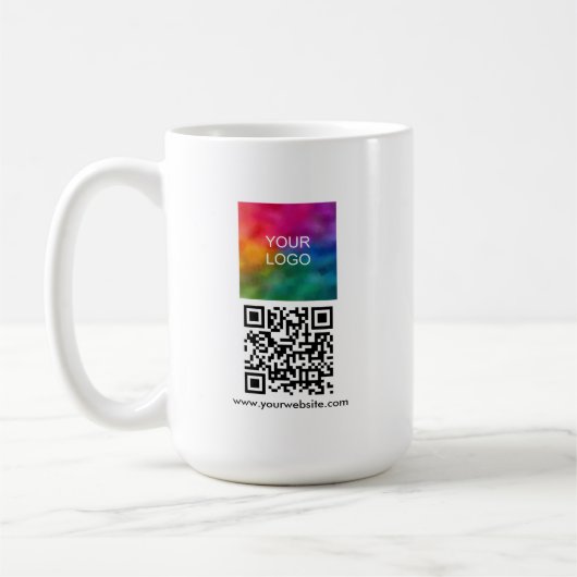 Mug Scan Me QR Code Upload Logo Modern Promotional (Gauche)