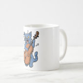 Mug Scandale Cat Musicien Jouer Cello (Devant droit)