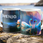 Mug Scandinavian Swan Maiden - Norse Swan Symbol -