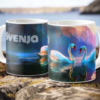 Mug Scandinavian Swan Maiden - Norse Swan Symbol -