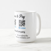 Mug Scanner pour payer le code q r paypal venmo ajoute (Devant droit)