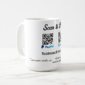 Mug Scanner pour payer le code q r paypal venmo ajoute (Devant gauche)