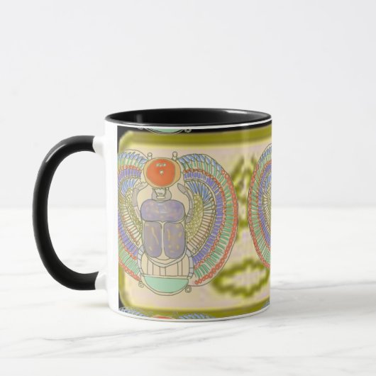 Mug Scarab égyptien avec Kephri Cartouche (Gauche)
