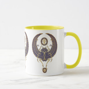 Mug Scarabée égyptien à ailes de scarabée avec Ankh -