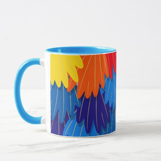 Mug Scarlet Macaw Parrot Motif en plume (Gauche)