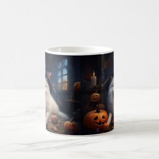 Mug Scary d'Halloween Citrouille Samoyé (Centre)