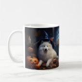 Mug Scary d'Halloween Citrouille Samoyé (Gauche)