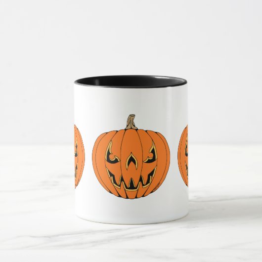 Mug Scary Jack-o'-Lantern Halloween Design (Centre)