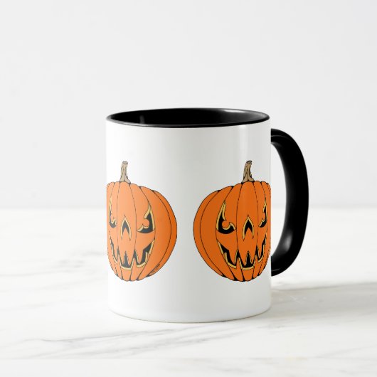 Mug Scary Jack-o'-Lantern Halloween Design (Devant droit)