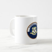 Mug Sceau de drapeau de l'État du Connecticut (Devant gauche)