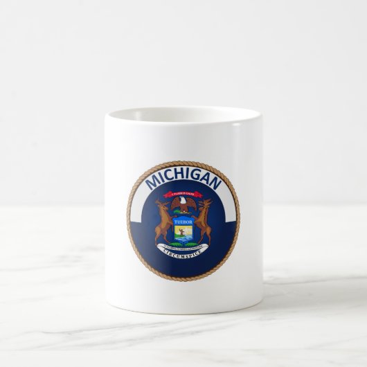 Mug Sceau de drapeau de l'État du Michigan (Centre)