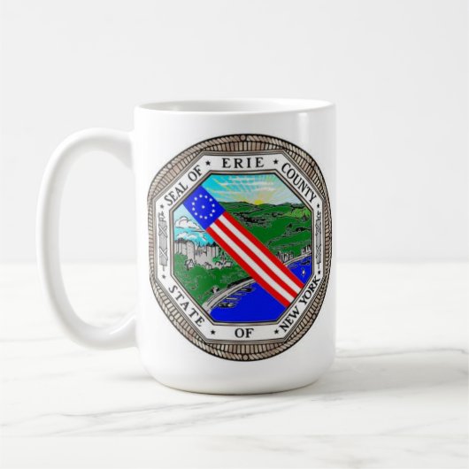 Mug Sceau de la ville de Buffalo/Sceau du comté d'Erie (Gauche)